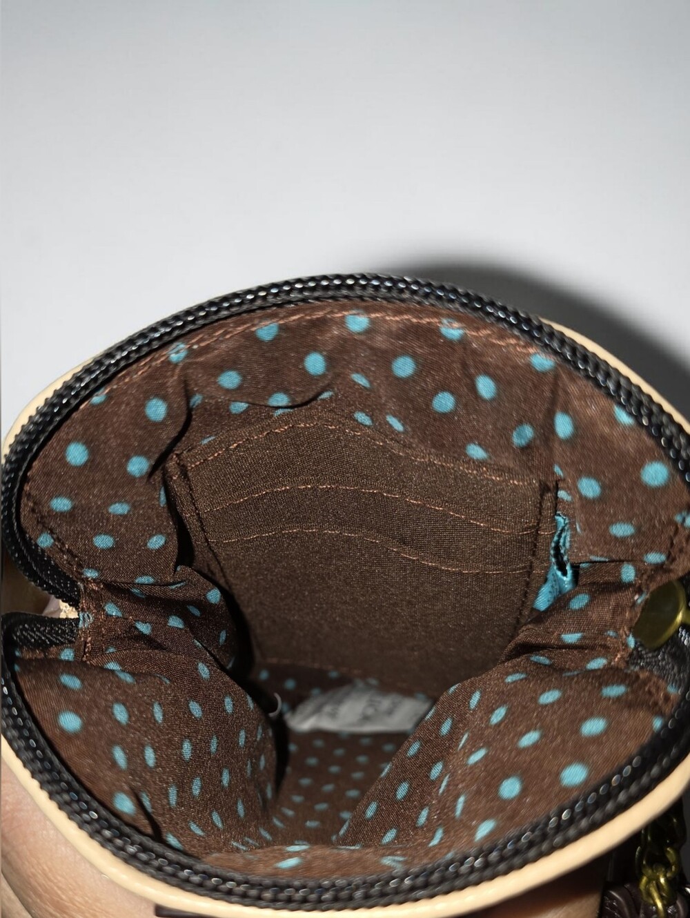 Chala Beige Crossbody Phone Bag with Multicolor Butterfly Appliqué NWT - Picture 6 of 6